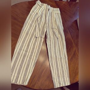 Madewell Striped Chinos in Cream and Black